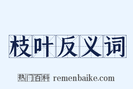 枝叶反义词是什么意思的图片